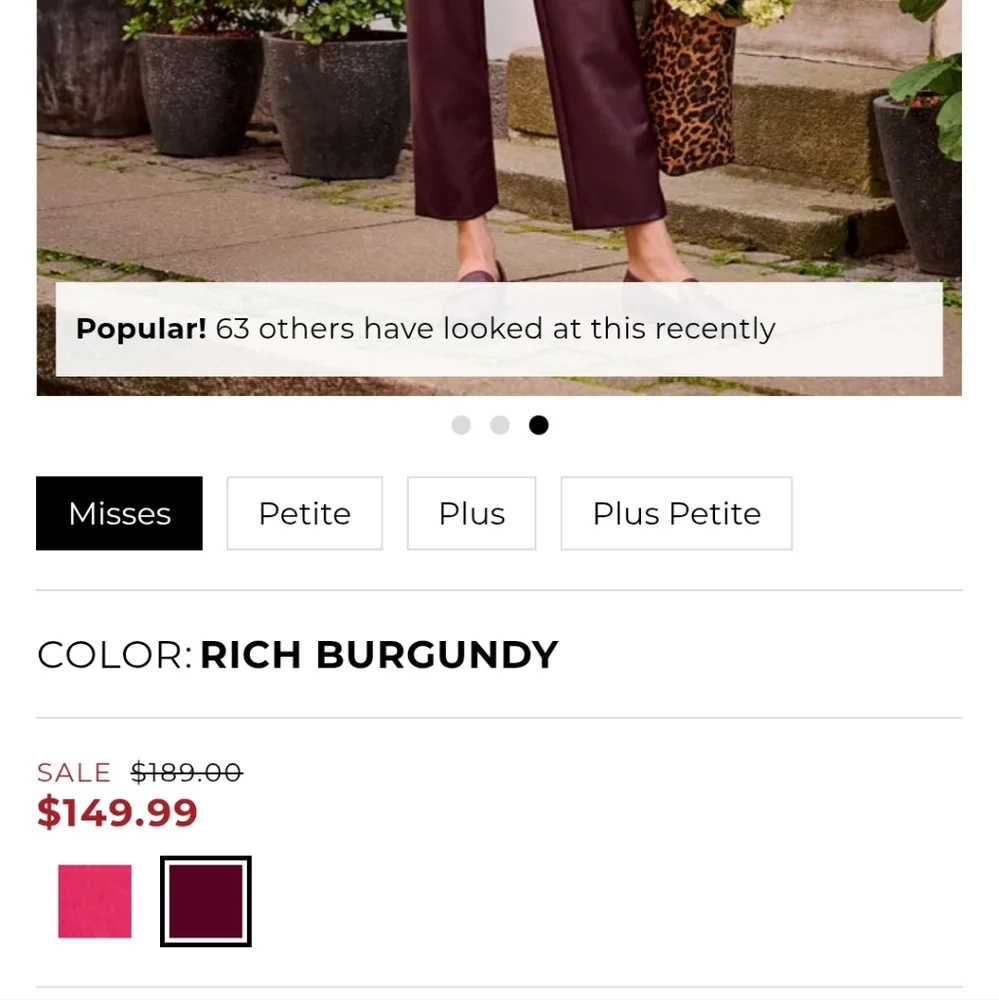 Talbots Tailored Stretch Blazer In Rich Burgundy Size 4 - Picture 3 of 8
